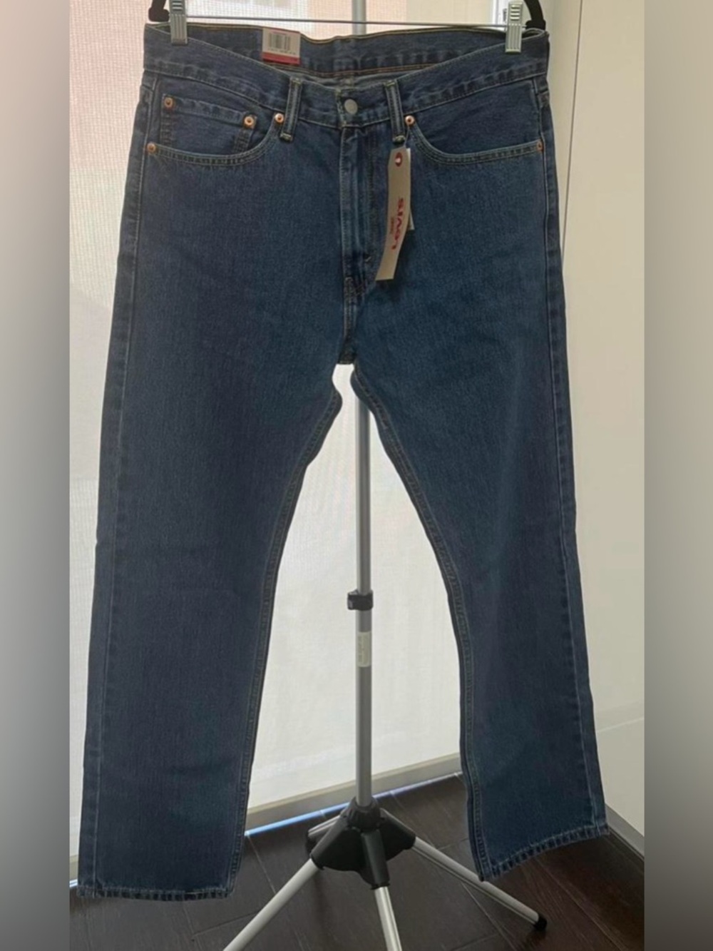 Levi's 505 Dark Blue Straight-Leg Jeans Size 34x32 (NWT)